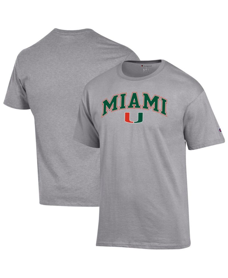 Men's Orange Miami Hurricanes Arched Logo T-Shirt