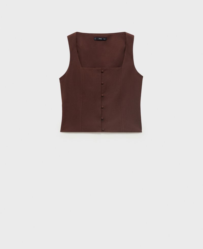Women's Buttons Cotton Top