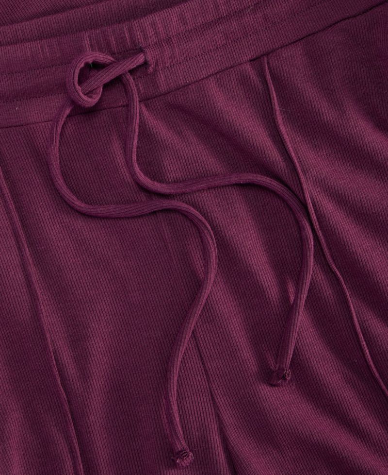 Women's Rib-Knit Wide-Leg Pull-On Pants