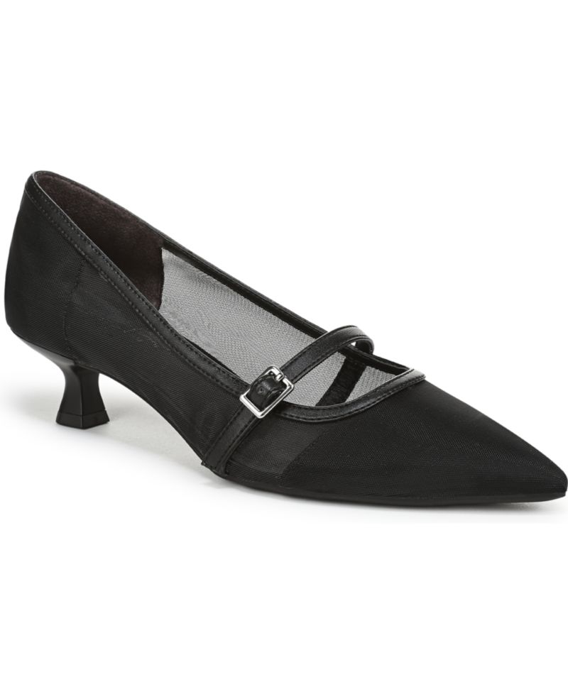 Women's Madelyn Mary Jane Pointed Toe Kitten Heel Pumps