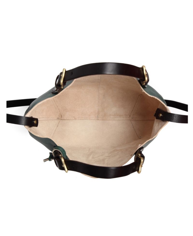 Dip Dye Mini Leather Crossbody Tote Bag