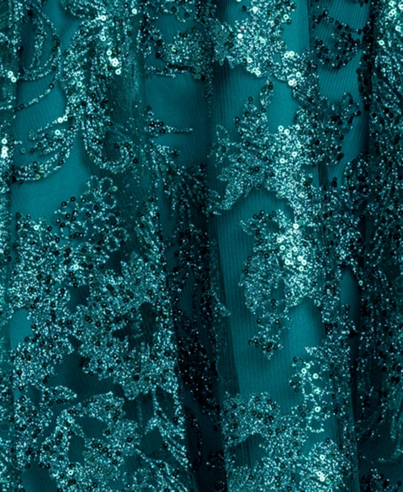 Juniors' Pinch Glitter Party A-Line Short Dress