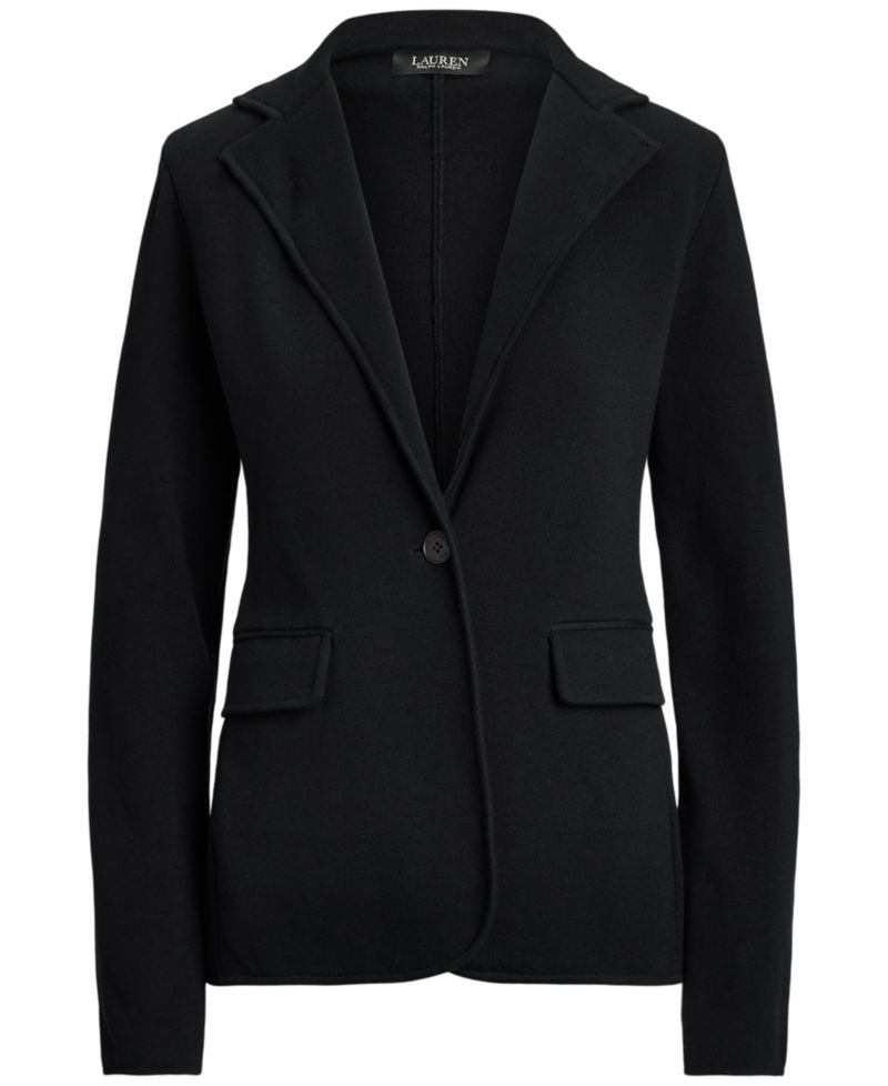 Petite Cotton-Blend Sweater Blazer