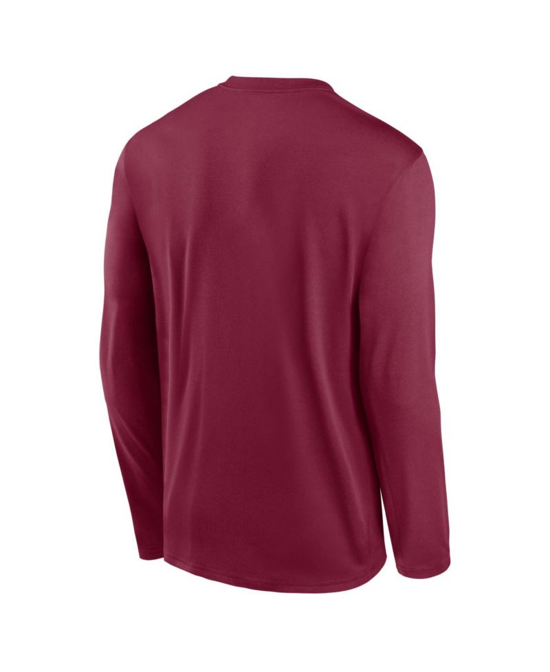 Men's Burgundy Philadelphia Phillies Authentic Collection Legend Dri-FIT Long Sleeve T-Shirt
