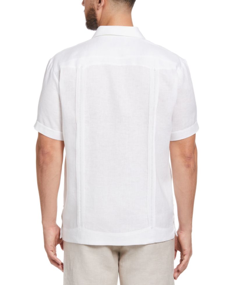 Men's 100% Linen Short Sleeve 4 Pocket Guayabera Shirt
