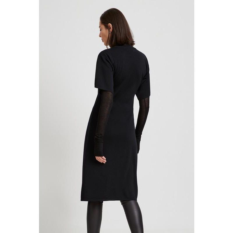 Women's Koya Merino Wool Faux-Wrap Asymmetric-Hem Sweater Tunic