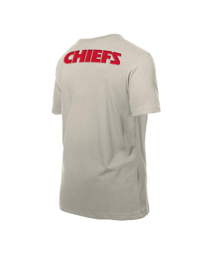 Men's Light Beige Kansas City Chiefs Multi Patch T-Shirt