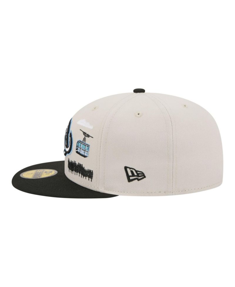 Men's Tan/Black Utah Mammoth Localized City Icon 59FIFTY Fitted Hat