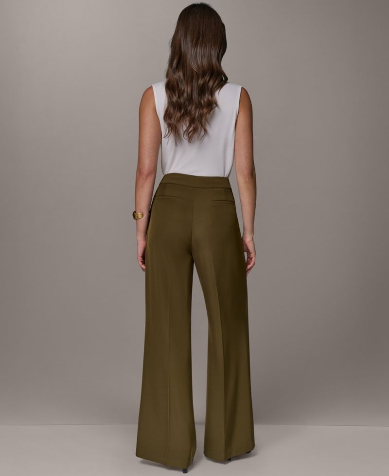 Petite Mid-Rise Wide-Leg Pants
