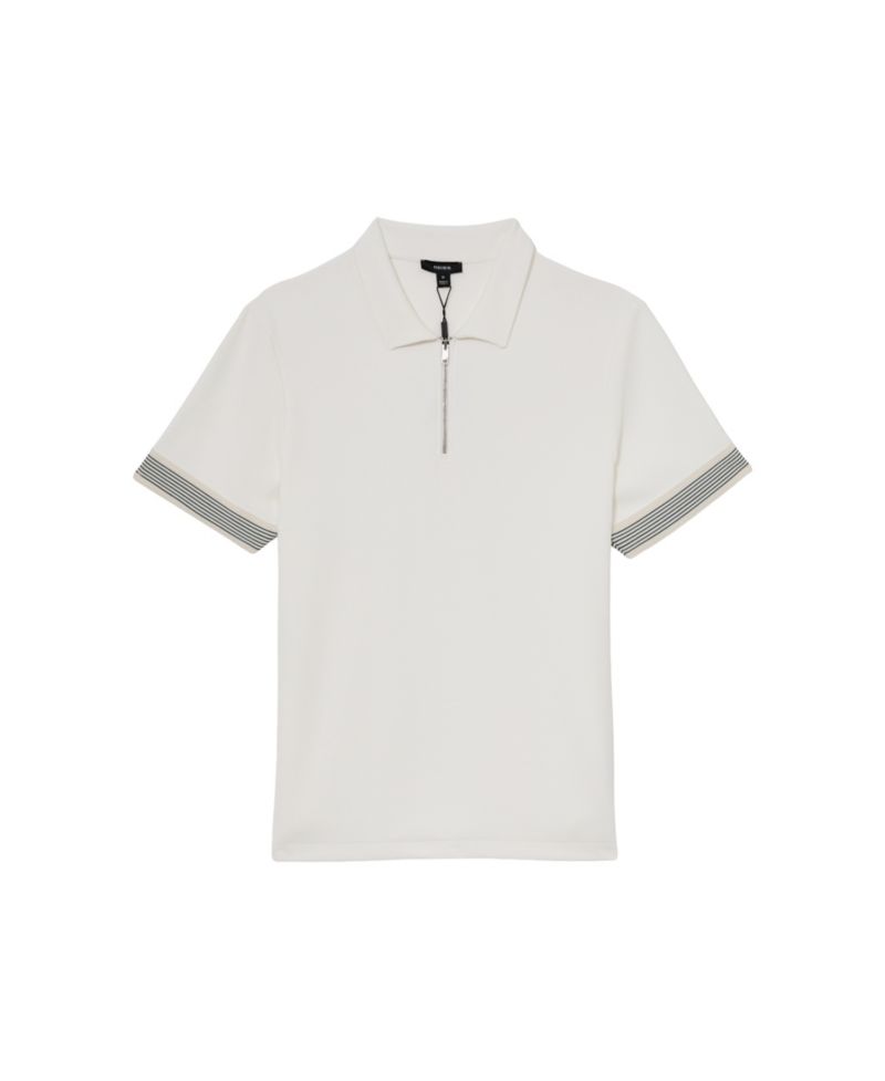 Men's Bruno Sleeve-Trim Half-Zip Polo Shirt