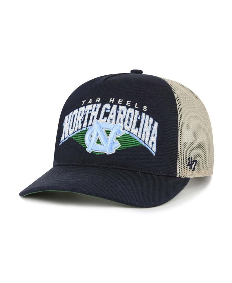 Men's Navy North Carolina Tar Heels Pomona Mesh Hitch Adjustable Trucker Hat