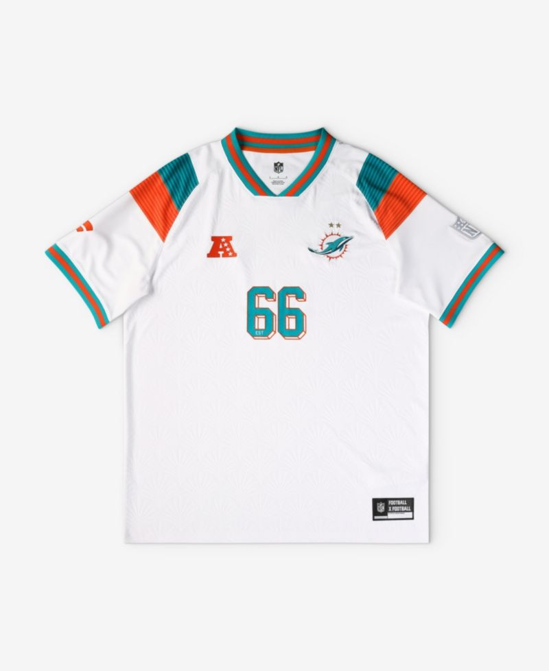 Big Boys and Girls White Miami Dolphins Football x Football V-Neck Fan Jersey