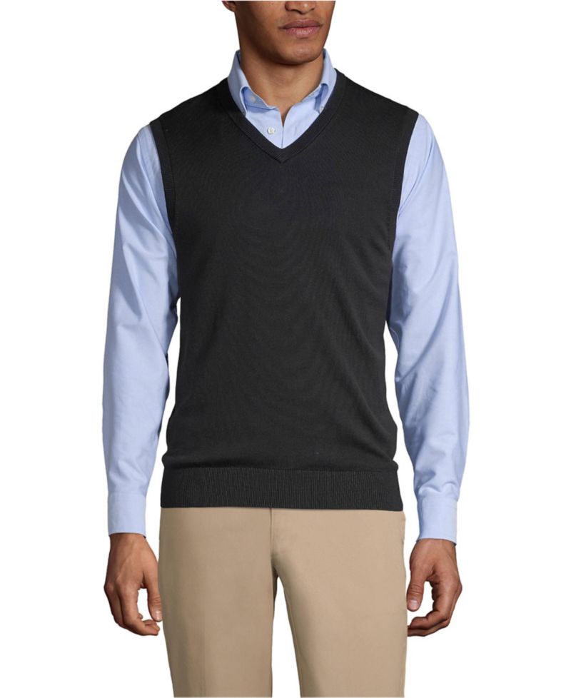 Men's Cotton Modal Fine Gauge Sweater Vest