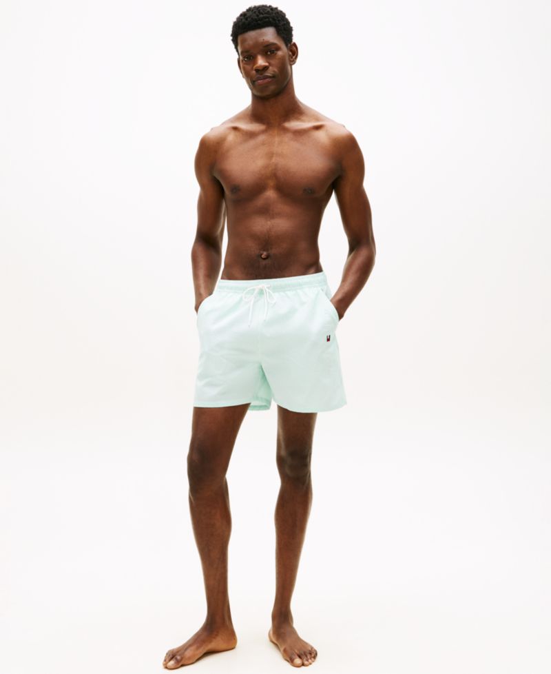 Men's Drawstring Zip Pocket Swim Trunks