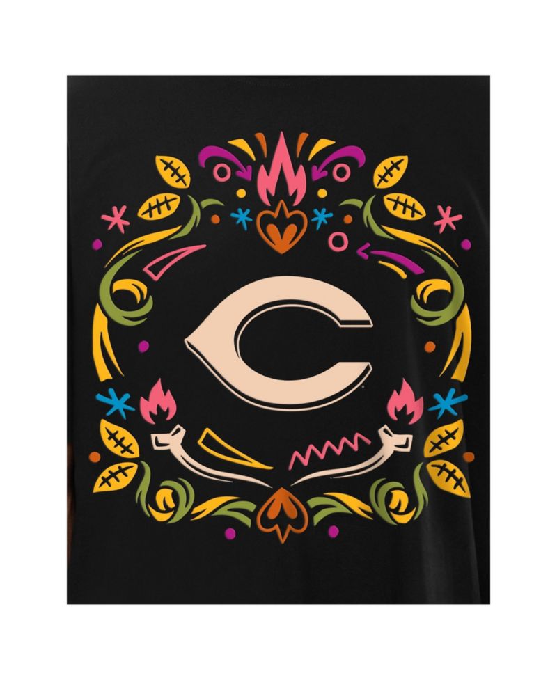 Men's Black Cincinnati Reds Día de los Muertos T-Shirt