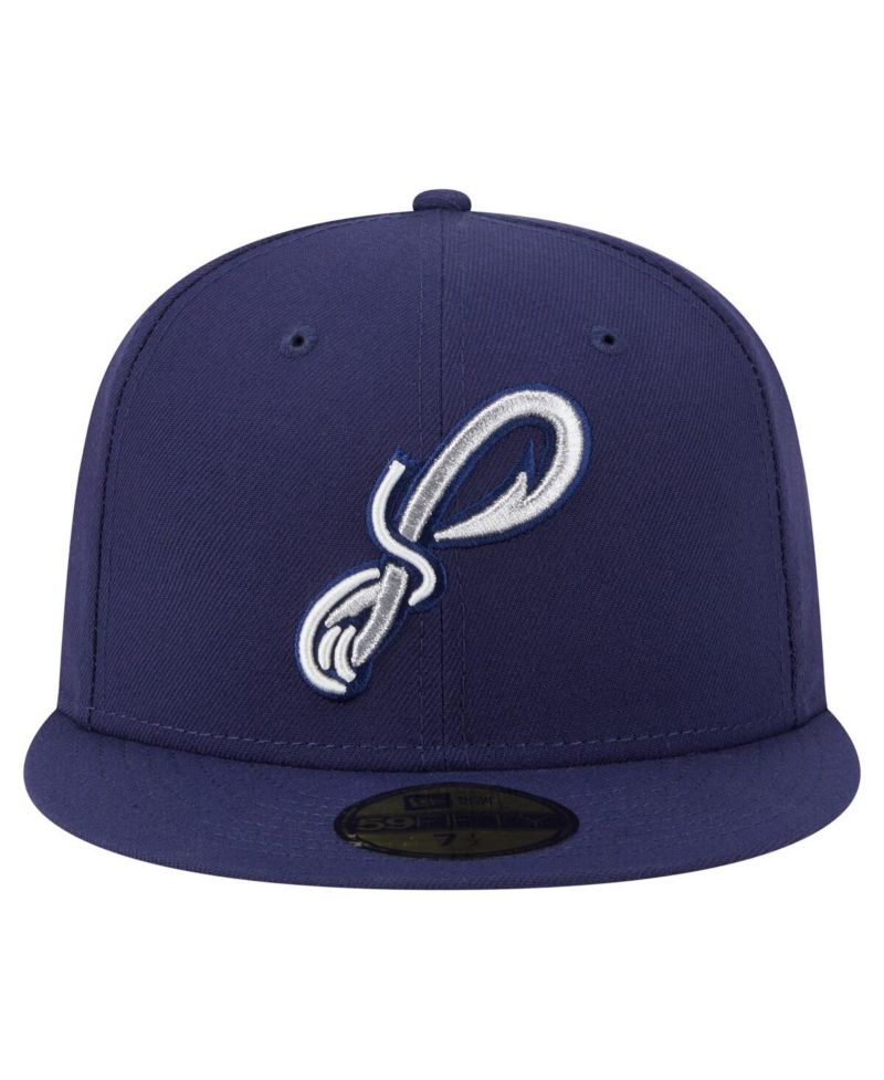 Men's Navy Pensacola Blue Wahoo's Authentic Collection 59FIFTY Fitted Hat
