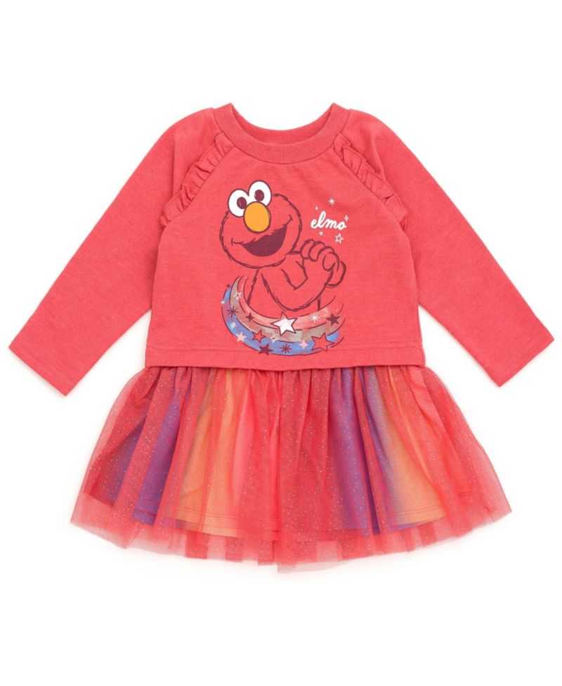 Toddler Girls 2T-5T Elmo French Terry Dress