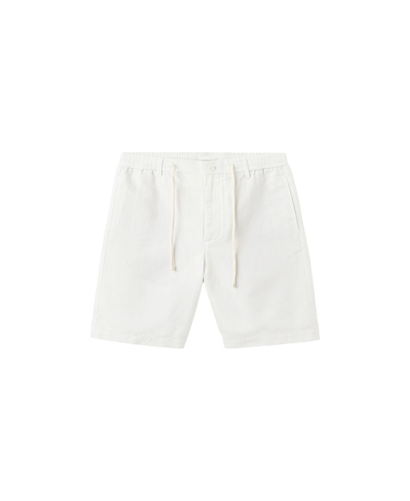 Men's Cotton-Linen Blend Mid-Rise Bermuda 8.54" Inseam Shorts
