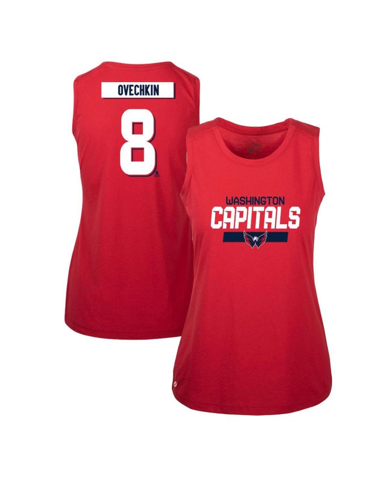 Women's Alexander Ovechkin Red Washington Capitals Macy Player Name & Number Tank Top