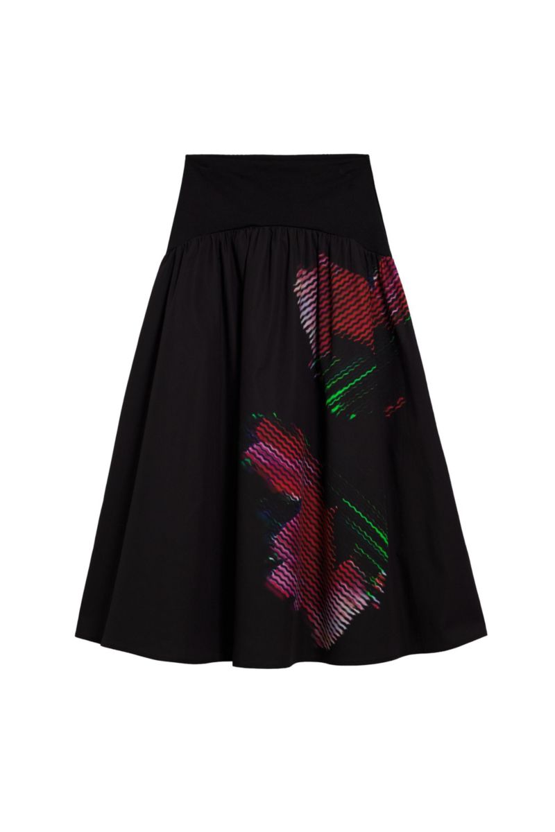 Women's Pixelated midi skirt