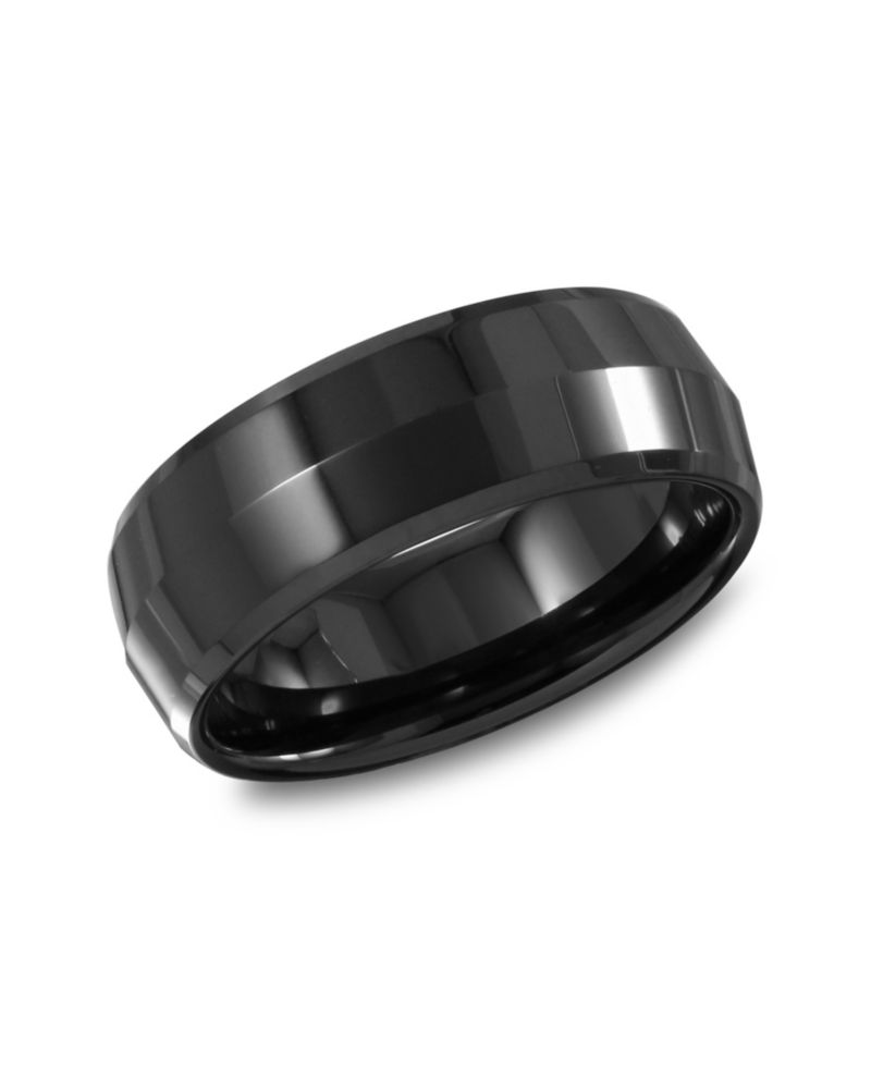 Men's Black Ceramic 8mm Ring