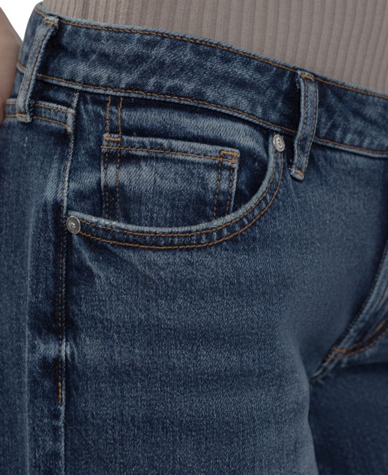 Women's Low 5 Baggy Wide Cotton-Blend Jeans
