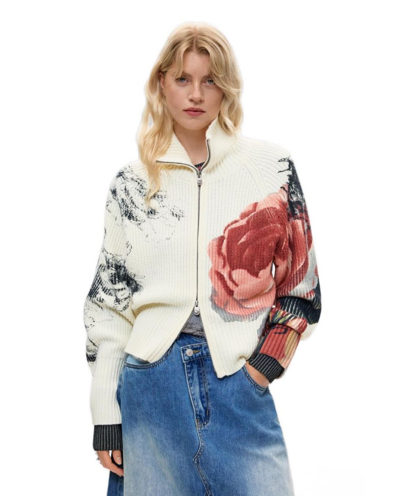 Women's Floral knit jacket