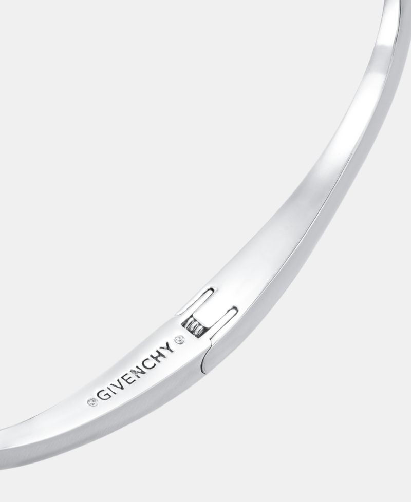 Cubic Zirconia Bypass Bangle Bracelet