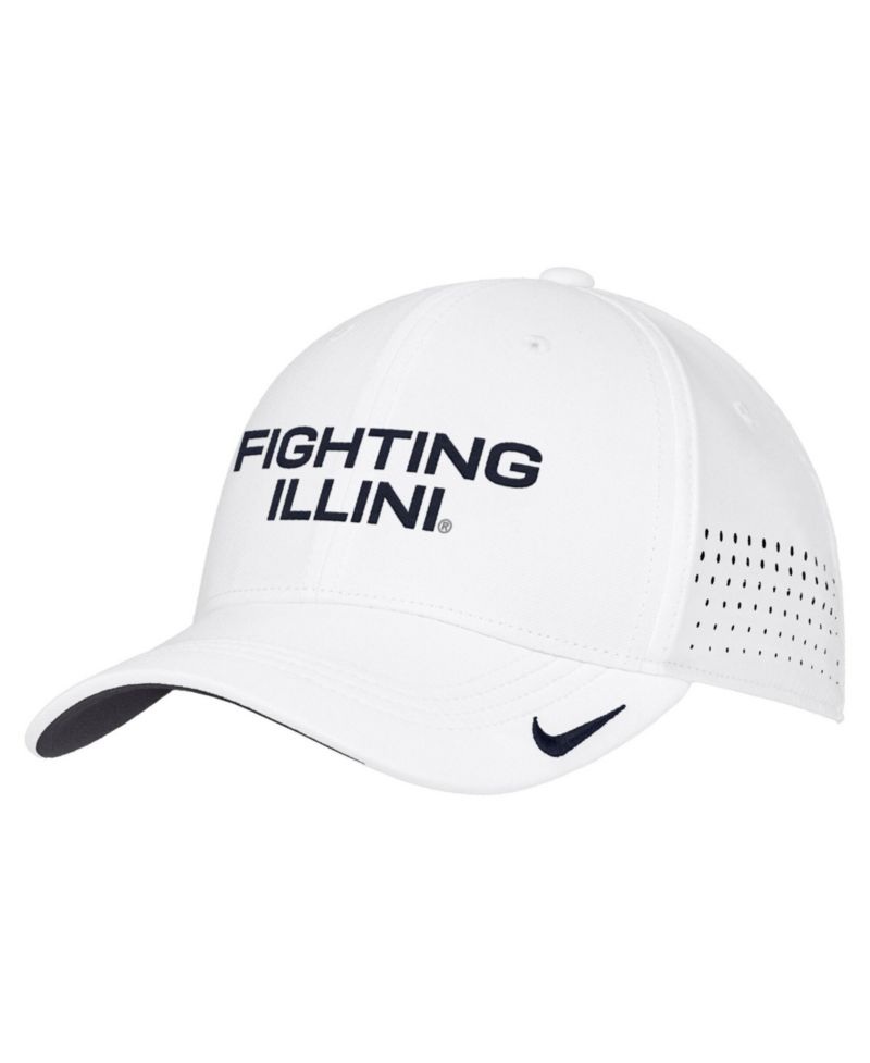 Men's White Illinois Fighting Illini 2026 On-Field AeroBill SwooshFlex Dri-FIT Hat