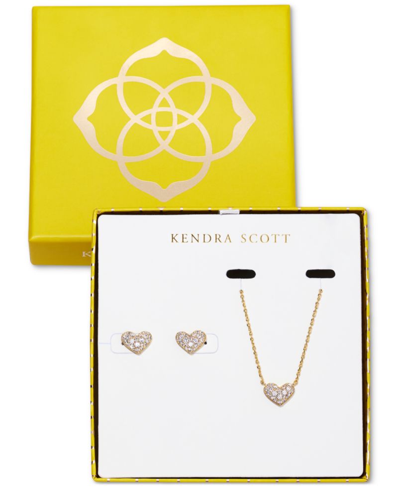 Amelia Gold-Tone Crystal Cross Necklace Gift Set
