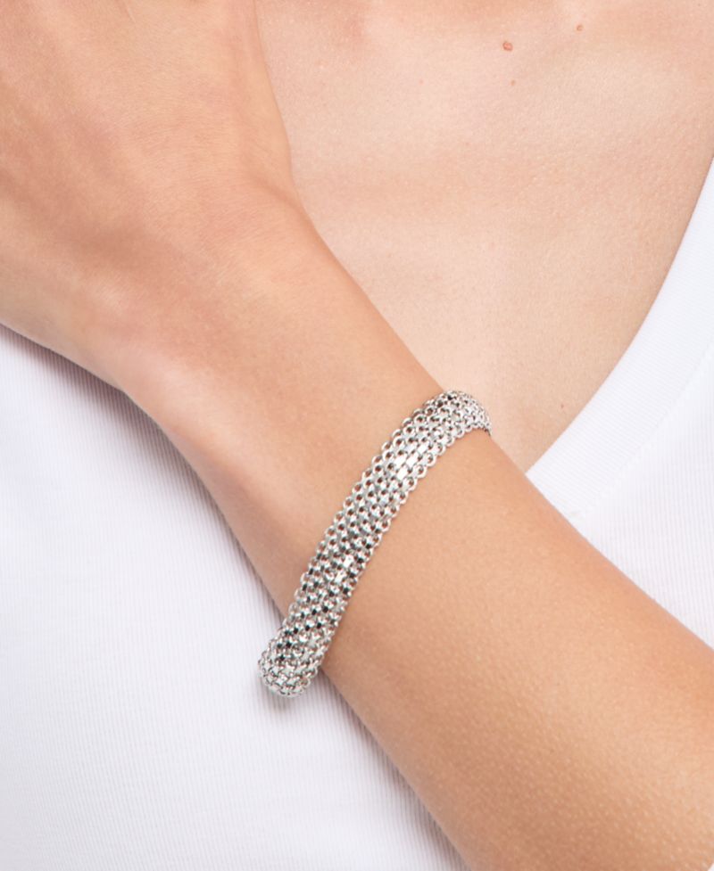 Linked Mesh Multi-Row Flex Bracelet