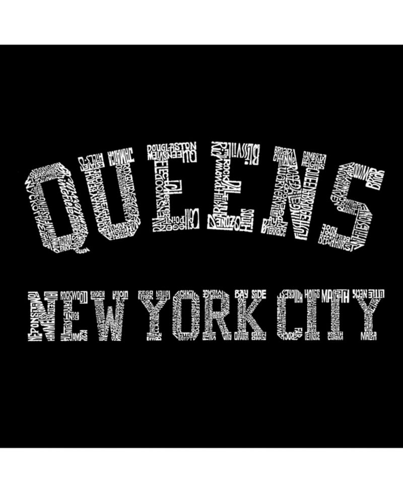 Men's Word Art Popular Neighborhoods In Queens, New York Crewneck Sweatshirt