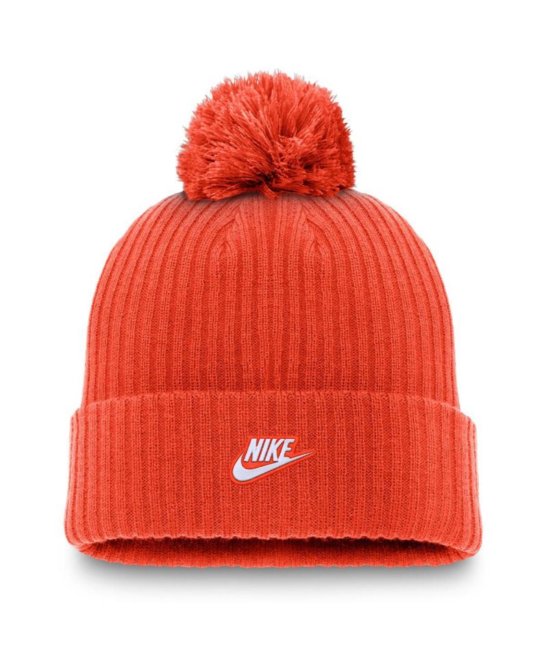 Men's Orange San Francisco Giants Cooperstown Collection Patch Cuffed Knit with Pom Hat