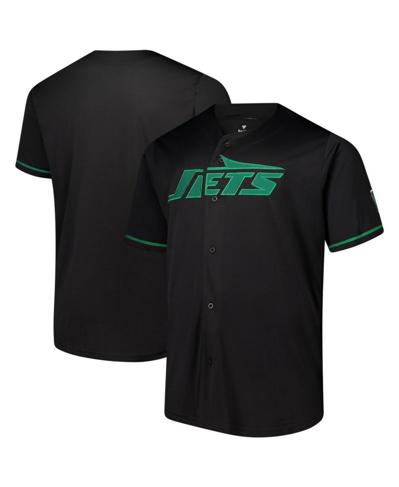 Men's Black New York Jets Pop Full-Button Shirt