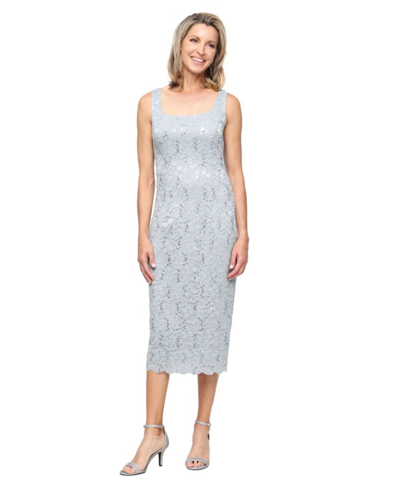 Petite 2-Pc. Lace Jacket & Midi Dress Set