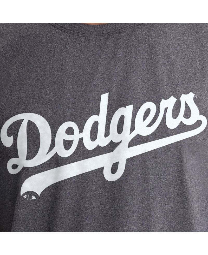 Men's Charcoal Los Angeles Dodgers Clutch Winning Edge T-Shirt