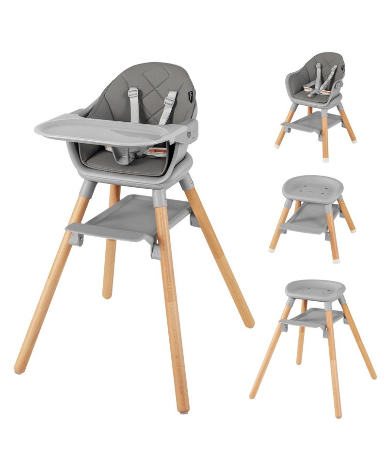 6-in-1 Convertible High Chair with Harness and Removable Tray
