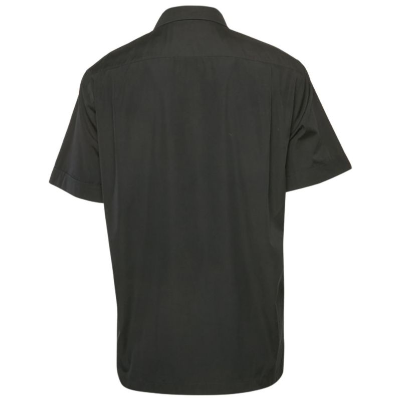 Men's Black Cotton Short Sleeve Shirt