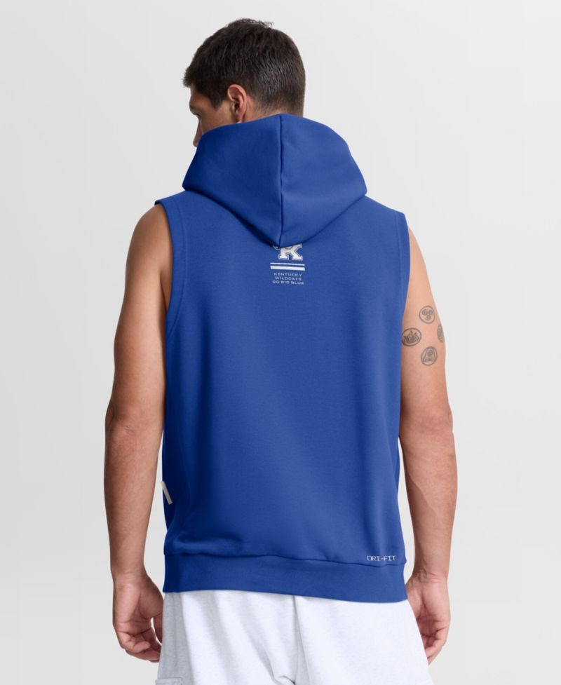 Men's Royal Kentucky Wildcats 2026 Sideline Sleeveless Dri-FIT Hoodie