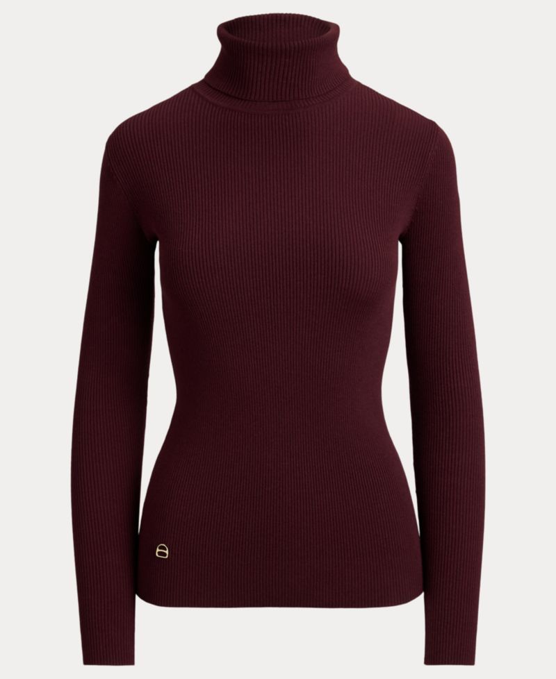 Petite Ribbed Slim-Fit Cotton-Blend Turtleneck Sweater