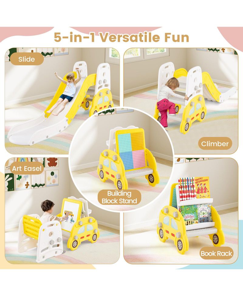 5-in-1 Convertible Double-Sided Magnetic Whiteboard Toddler Slide Set