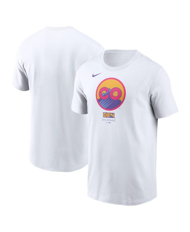 Men's White Colorado Rockies 2025 City Connect Logo T-Shirt