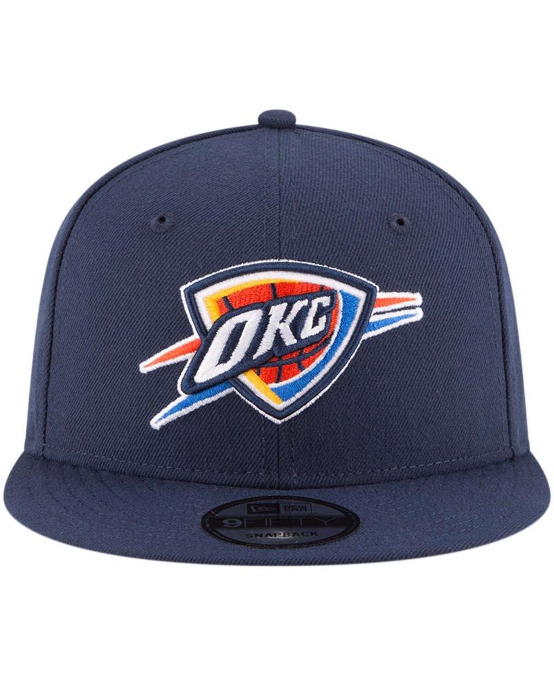 Men's Navy Oklahoma City Thunder Official Team Color 9FIFTY Adjustable Snapback Hat