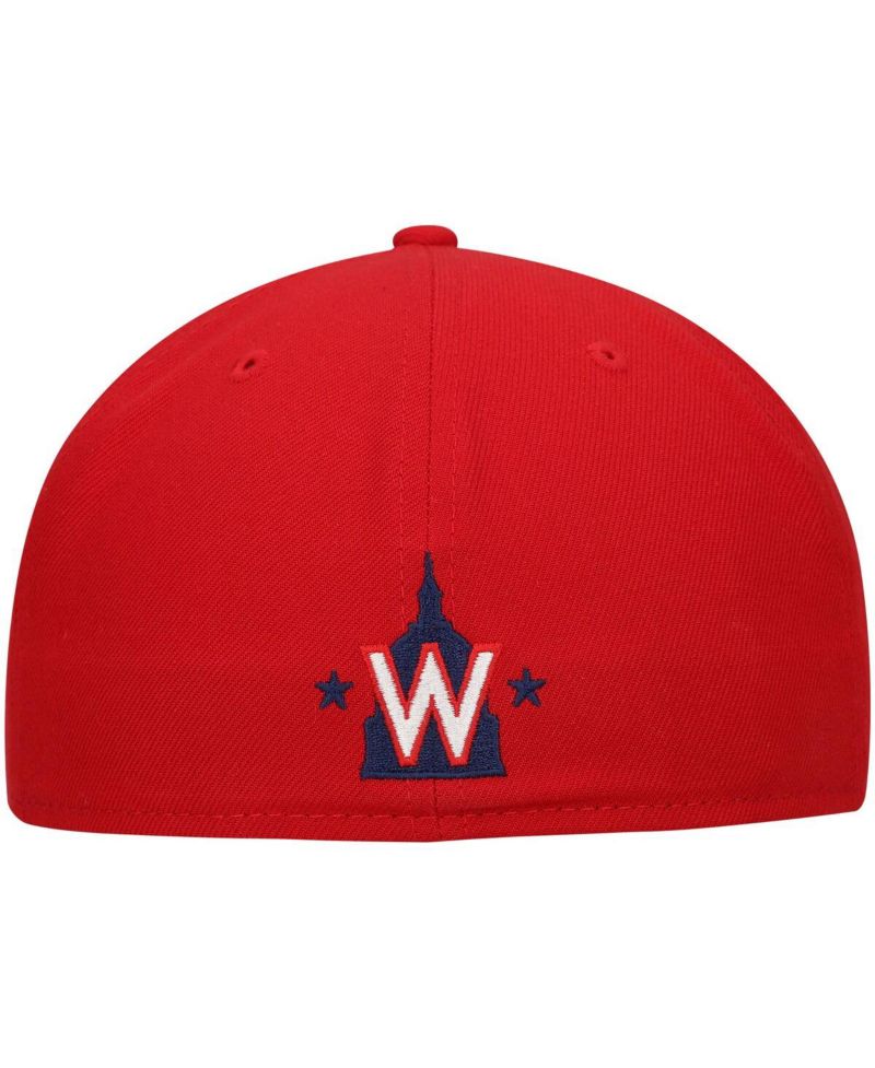 Men's Red Washington Nationals Shadow Logo 59FIFTY Fitted Hat