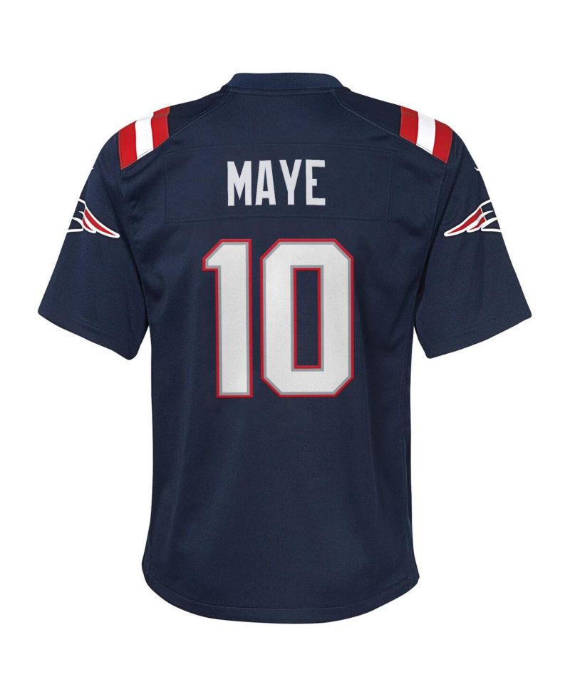 Big Boys and Girls Drake Maye Navy New England Patriots Player Game Jersey