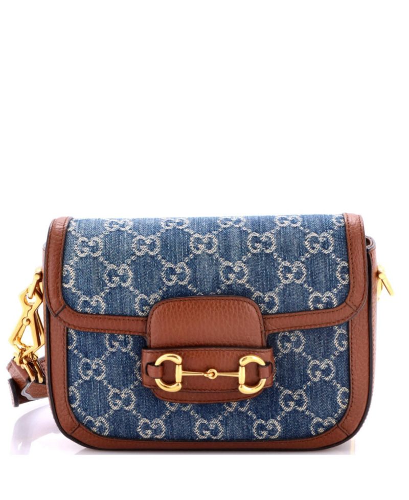 Mini Horsebit 1955 Shoulder Bag GG Denim