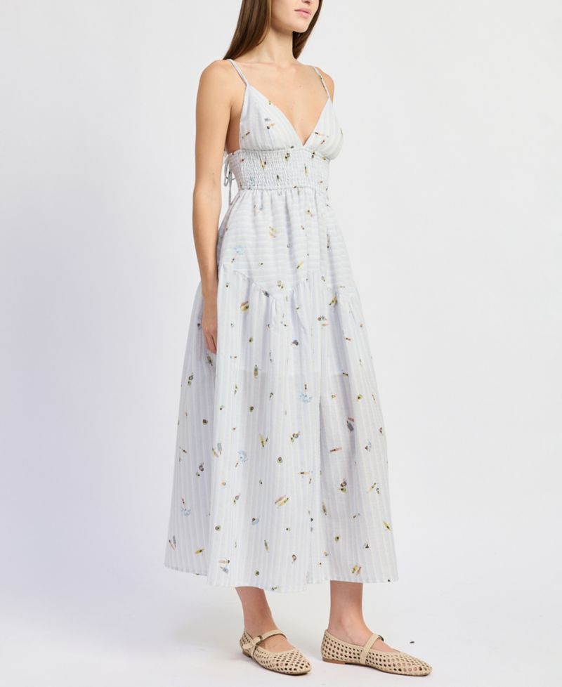 Women's Sleeveless V-Neck A-Line Maxi Dress