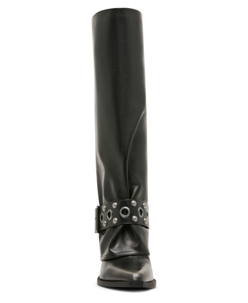 Women's Rodeo Cuffed Studded Tall Cowboy Boots