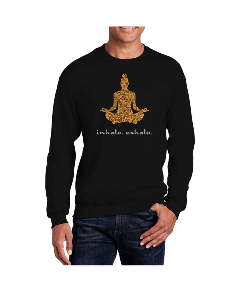 Men's Word Art Inhale Exhale Crewneck Sweatshirt