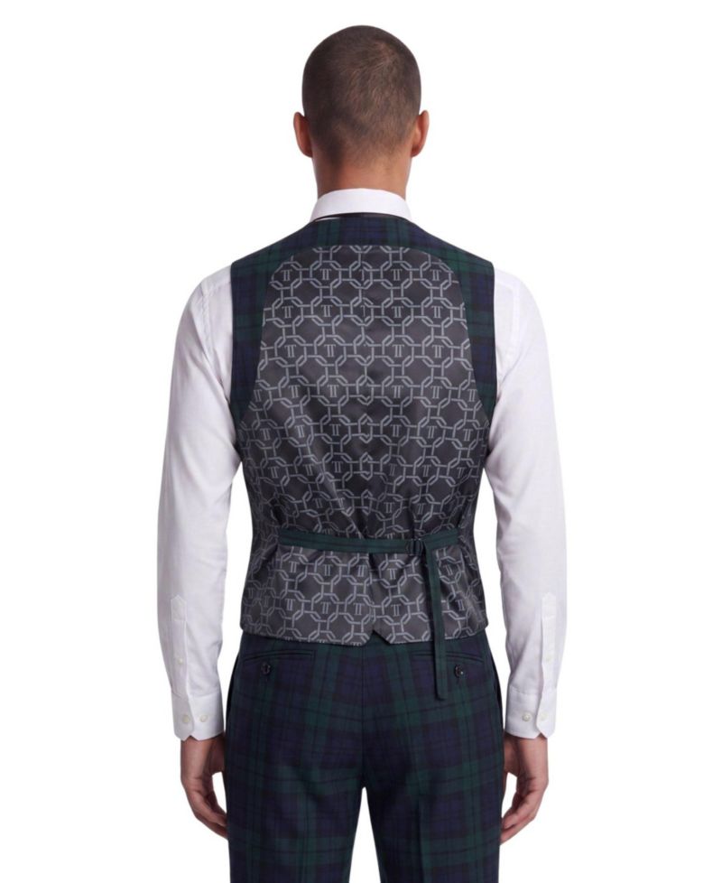 Men's Ginger Tartan Waistcoat